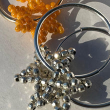 Load image into Gallery viewer, silver disco star hoops