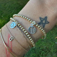 Load image into Gallery viewer, gold filled beaded ball charm bracelet