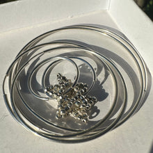 Load image into Gallery viewer, silver disco star hoops