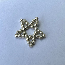Load image into Gallery viewer, silver disco star hoops