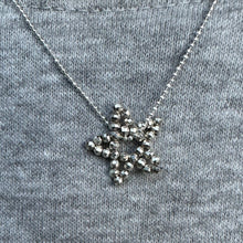 Load image into Gallery viewer, sterling silver disco ball star pendant
