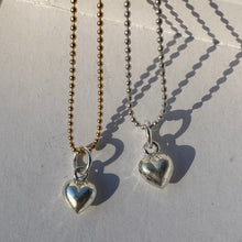 Load image into Gallery viewer, mini puffy heart necklace
