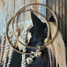 Load image into Gallery viewer, puffy heart hoops