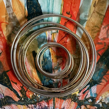 Load image into Gallery viewer, gold filled and sterling silver endless hoop earrings