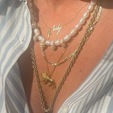 Load image into Gallery viewer, potato pearl and mini conch shell necklace
