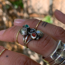 Load image into Gallery viewer, vintage sterling silver turquoise and coral ring
