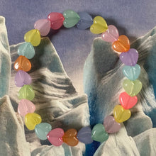 Load image into Gallery viewer, fun colorful pastel heart bead bracelet
