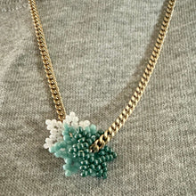Load image into Gallery viewer, pearlized beaded flower pendant
