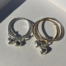 Load image into Gallery viewer, puffy heart hoops
