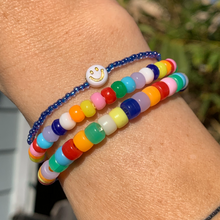 Load image into Gallery viewer, colorful beaded smiley face bracelets
