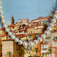 Load image into Gallery viewer, diana pearl and Swarovski crystal drop necklace
