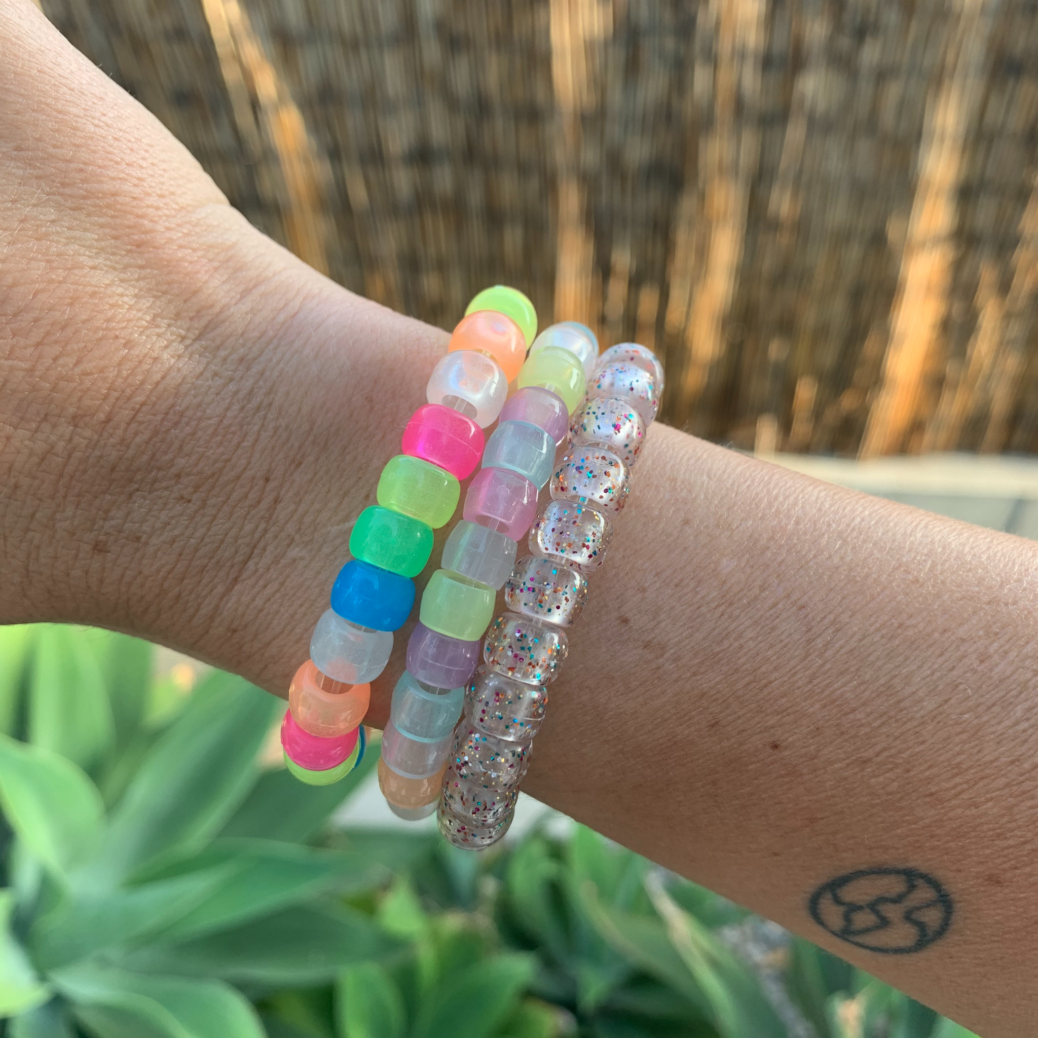glitter pony bead party bracelet – bryn sanders jewelry