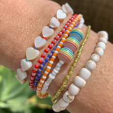Load image into Gallery viewer, shell beaded summer stretch bracelet
