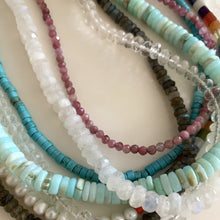 Load image into Gallery viewer, turquoise heishi bead necklace
